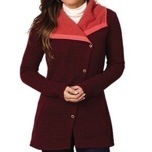 PrAna Milana Wool Jacket in Red berry size M